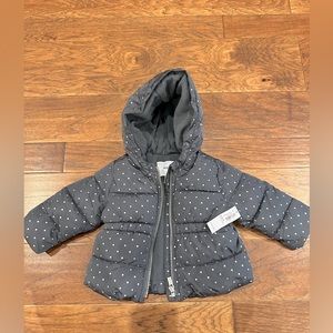 NWT Old Navy 6-12M girls puffer jacket